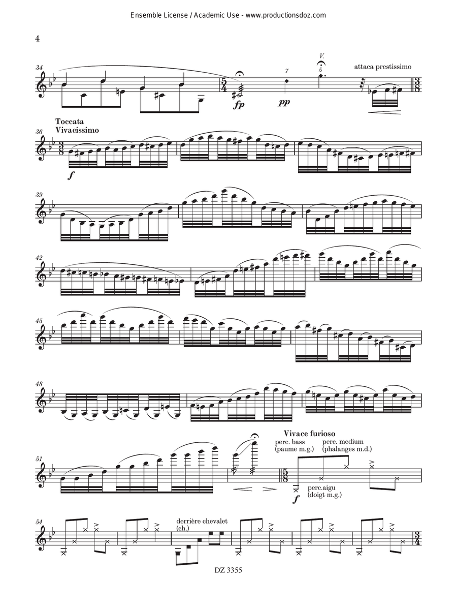 Variations sur un thème de Jean-Claude Petit Mandolin scores gallery preview page 4