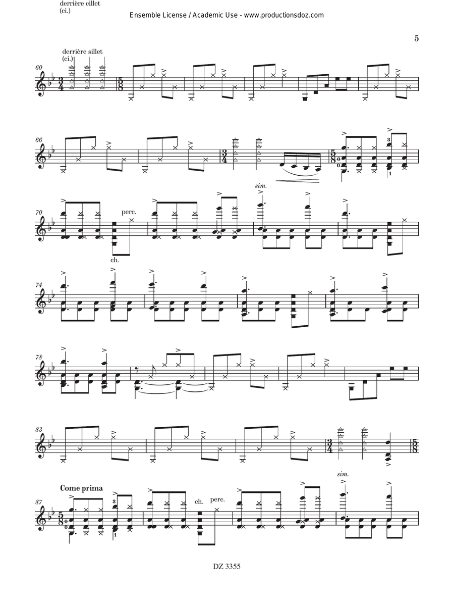 Variations sur un thème de Jean-Claude Petit Mandolin scores gallery preview page 5