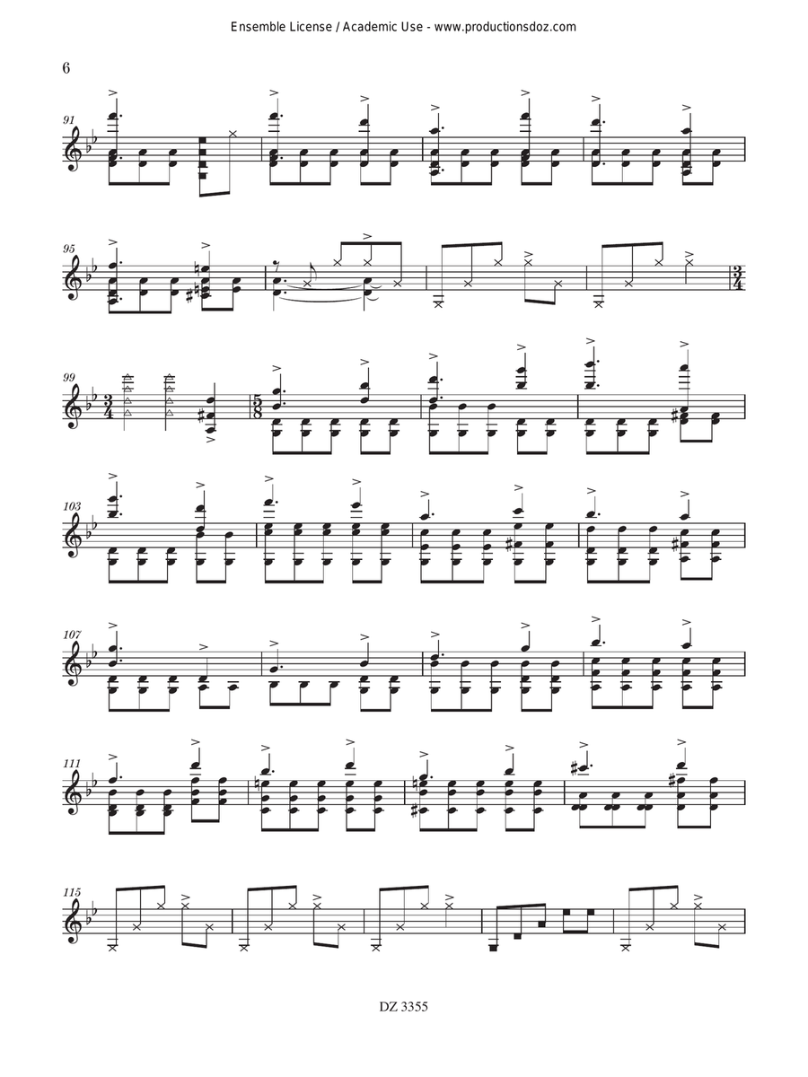 Variations sur un thème de Jean-Claude Petit Mandolin scores gallery preview page 6