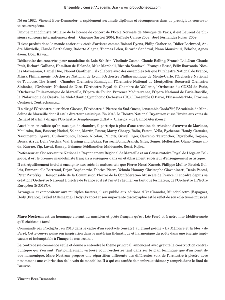 Mare Nostrum Mare Nostrum Orchestra scores gallery preview page 2