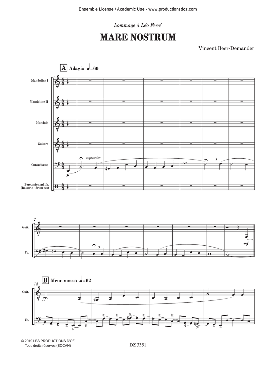 Mare Nostrum Mare Nostrum Orchestra scores gallery preview page 3