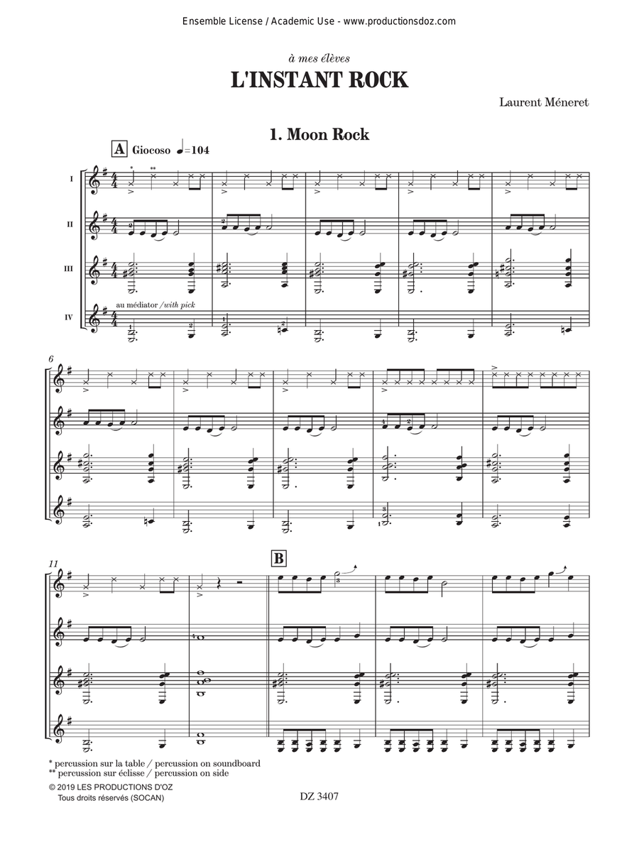 L'instant Rock L'instant Rock Guitar Ensemble scores gallery preview page 3