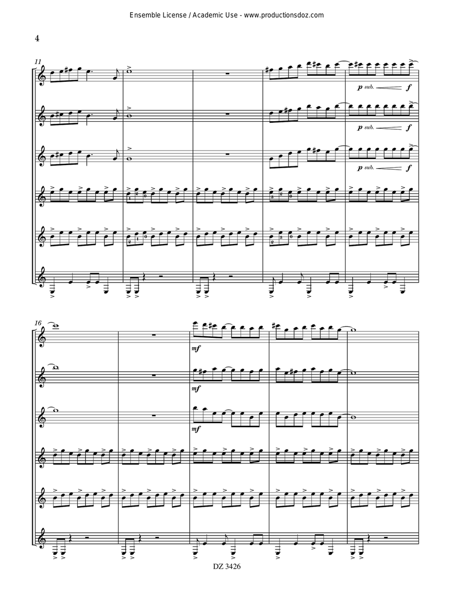 Pulsar Pulsar Guitar Ensemble scores gallery preview page 4
