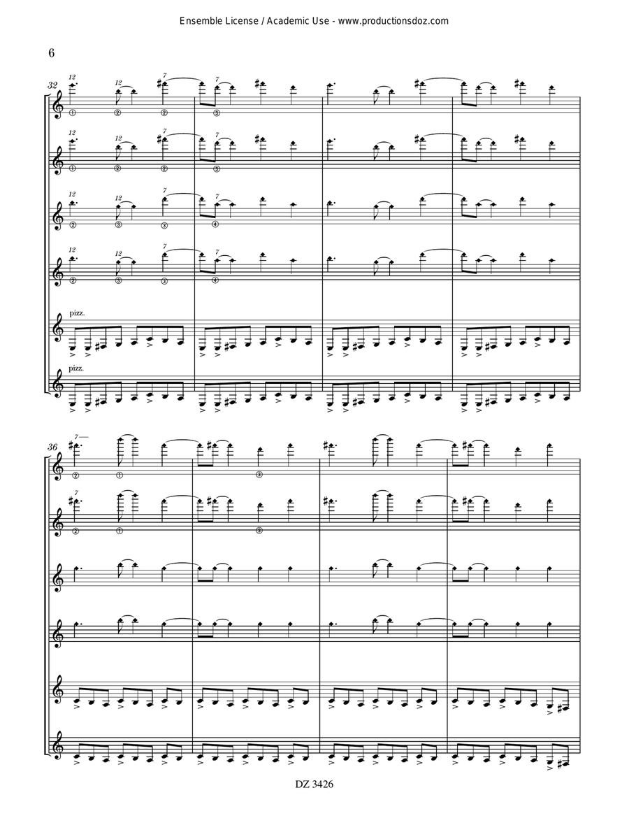Pulsar Pulsar Guitar Ensemble scores gallery preview page 6