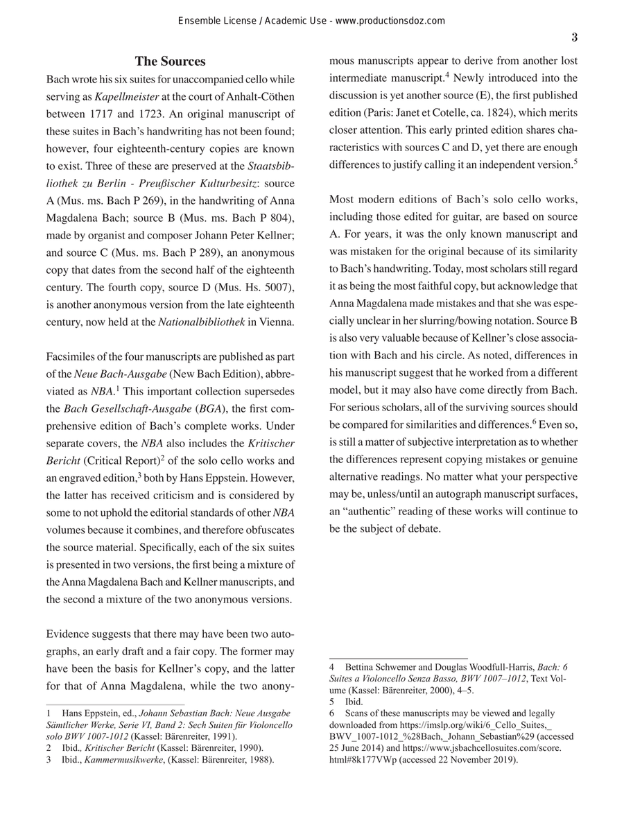 Cello Suites 4, 5, 6 BWV 1010, 1011, 1012 Cello scores gallery preview page 3