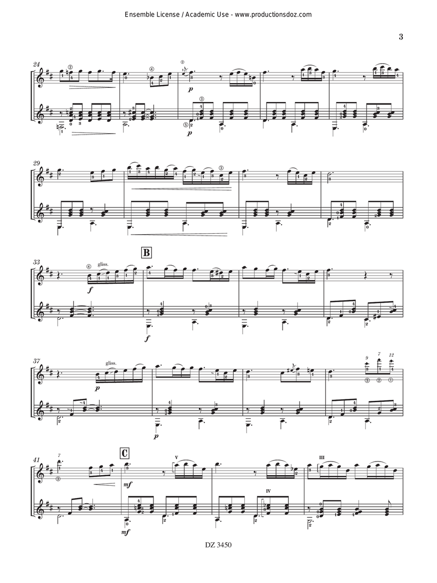 La guinguette aux étoiles, La valse de Tournai Classical Guitar scores gallery preview page 3