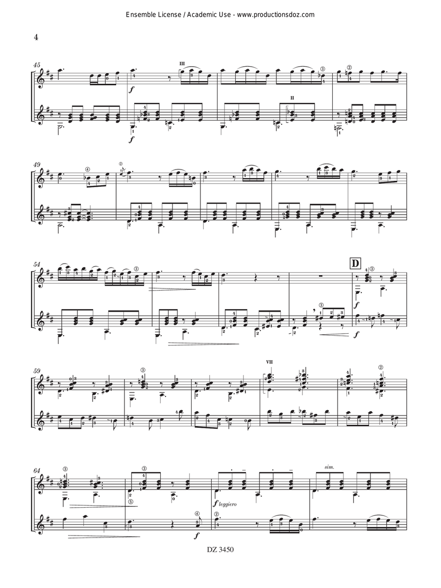 La guinguette aux étoiles, La valse de Tournai Classical Guitar scores gallery preview page 4