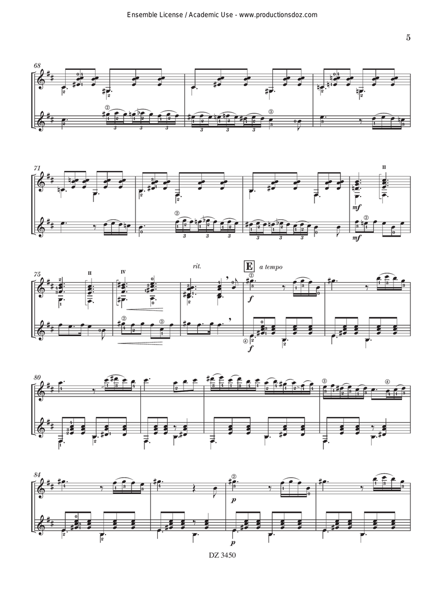 La guinguette aux étoiles, La valse de Tournai Classical Guitar scores gallery preview page 5