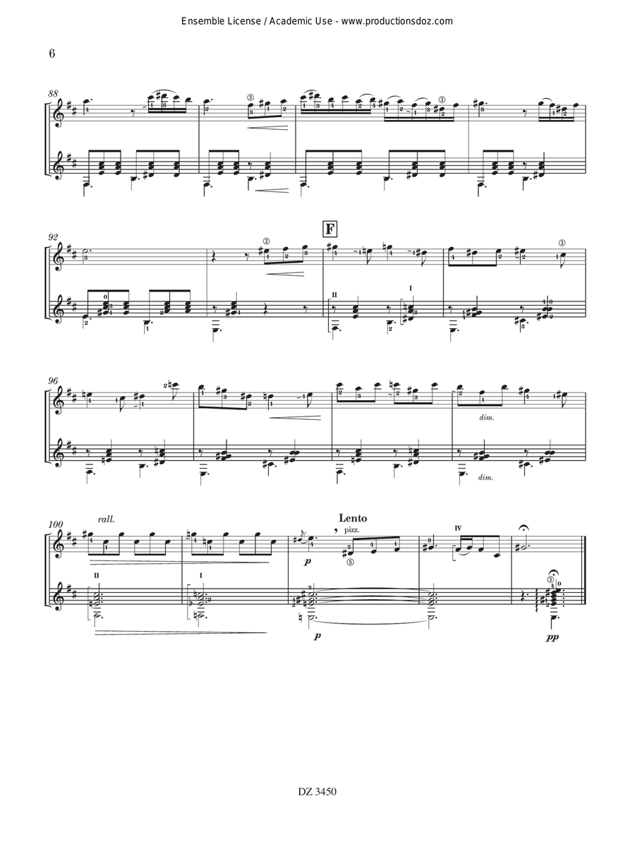 La guinguette aux étoiles, La valse de Tournai Classical Guitar scores gallery preview page 6