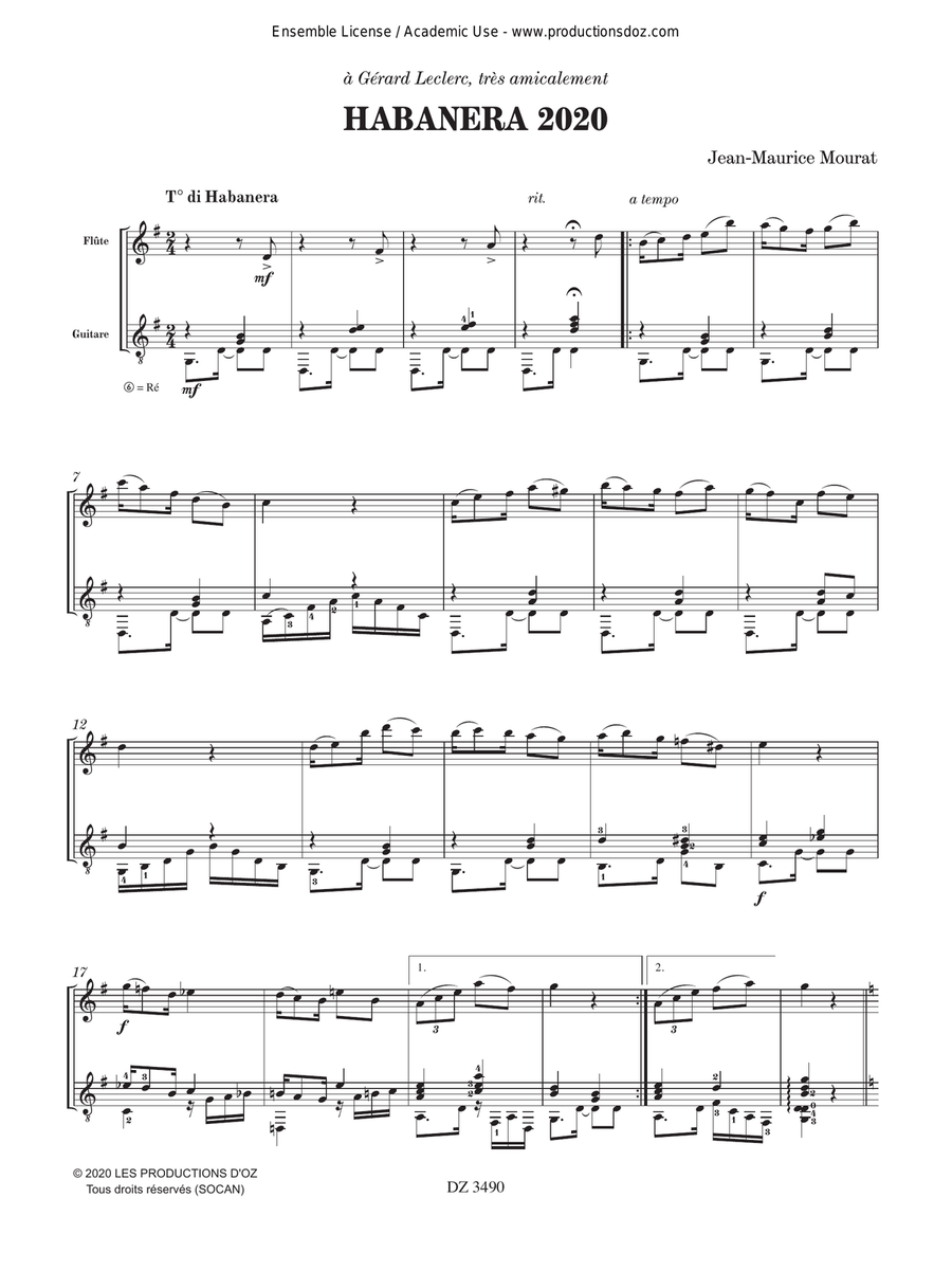 Habanera 2020 Habanera 2020 Flute scores gallery preview page 3