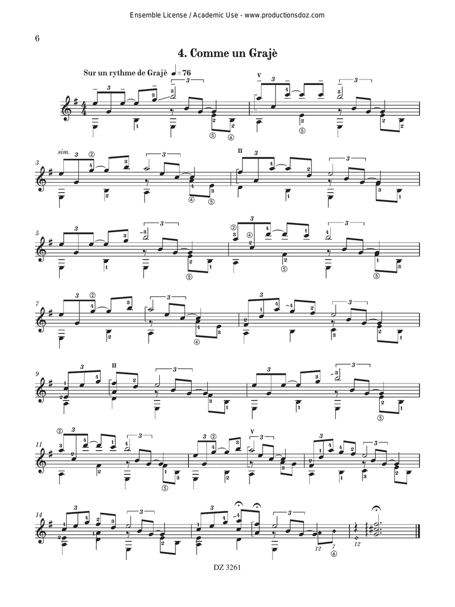 9 Pièces faciles 9 Pièces faciles Classical Guitar scores gallery preview page 6