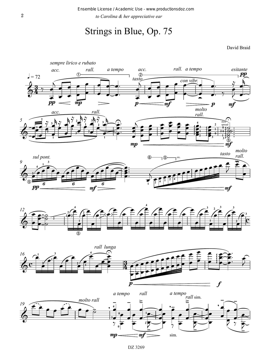 Strings in Blue, Op. 75 Strings in Blue, Op. 75 Classical Guitar scores gallery preview page 2
