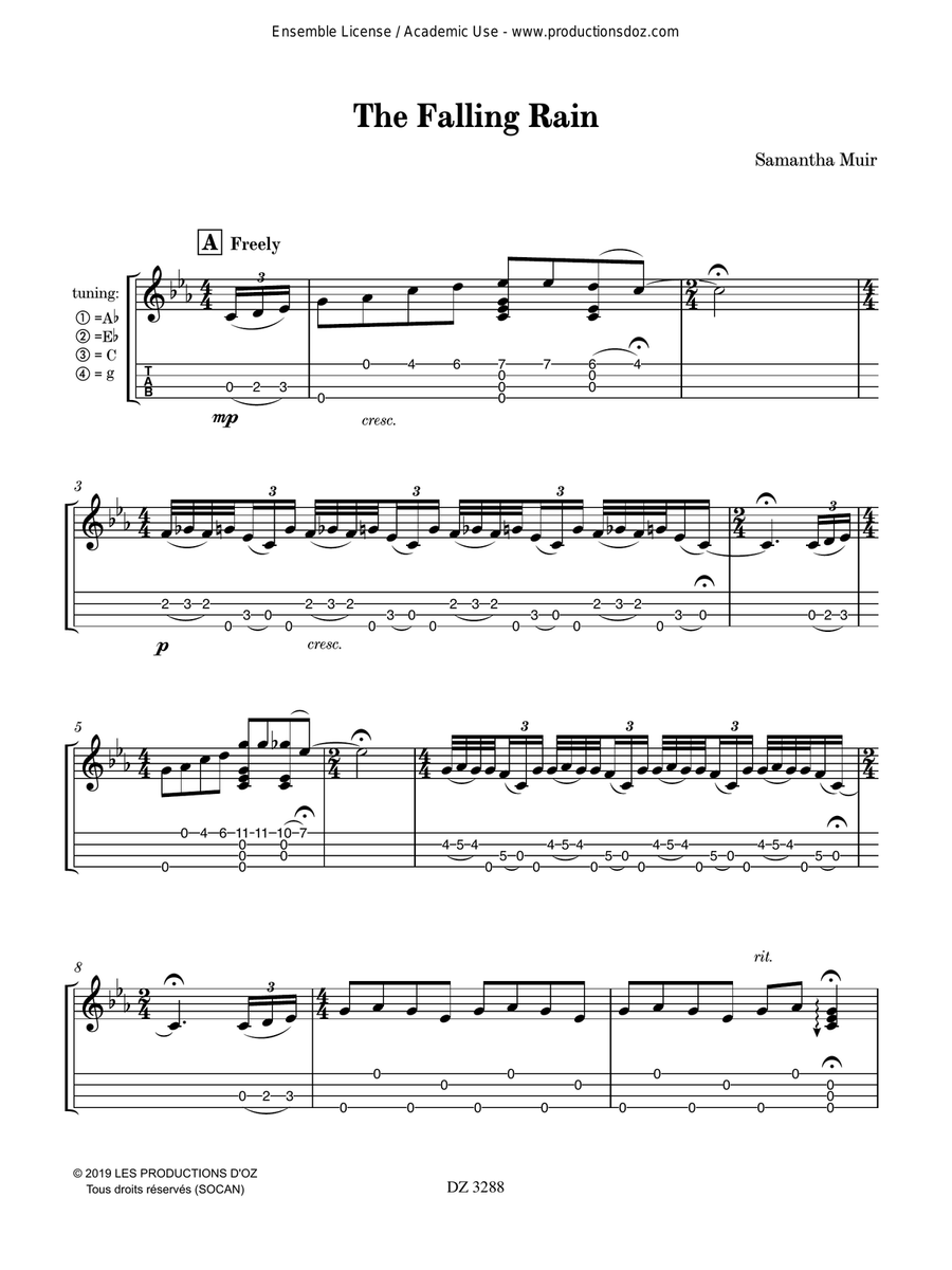 The Falling Rain The Falling Rain Ukulele scores gallery preview page 3