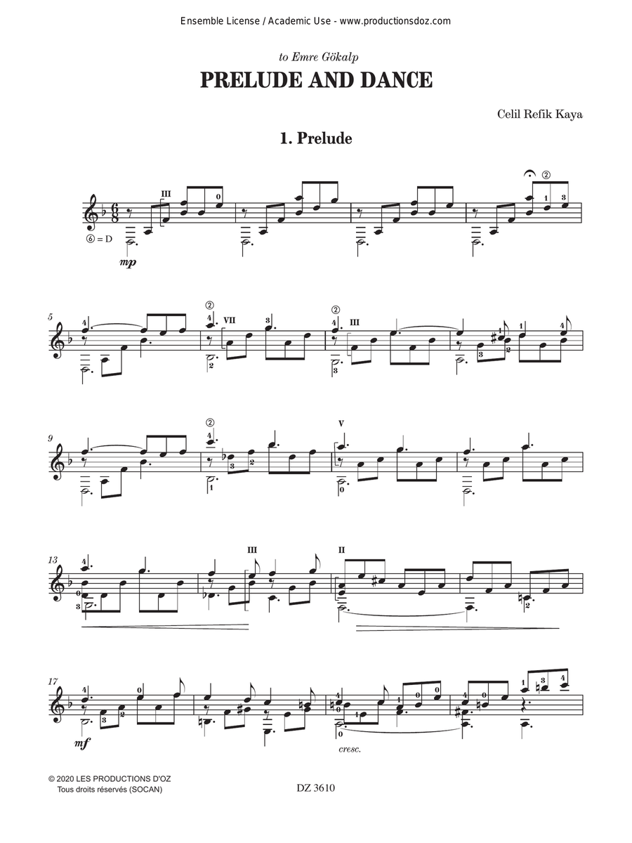 Prelude and Dance Prelude and Dance Classical Guitar scores gallery preview page 2