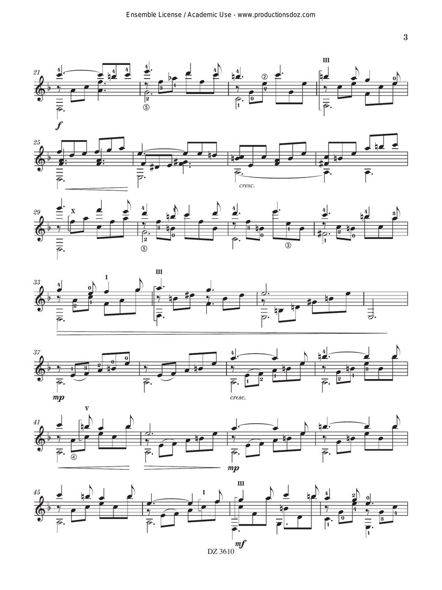 Prelude and Dance Prelude and Dance Classical Guitar scores gallery preview page 3