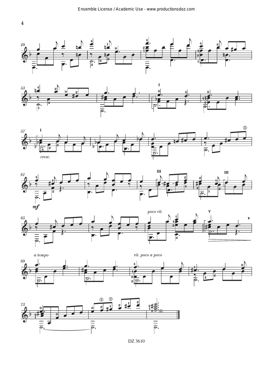 Prelude and Dance Prelude and Dance Classical Guitar scores gallery preview page 4
