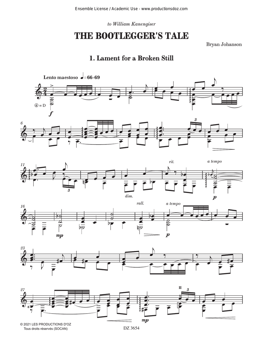 The Bootlegger's Tale The Bootlegger's Tale Classical Guitar scores gallery preview page 3