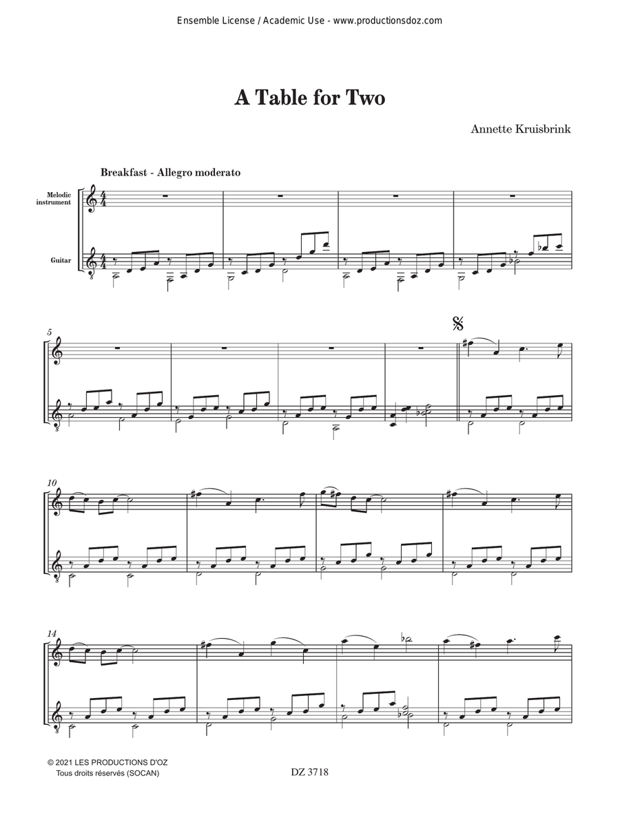 A Table for Two A Table for Two Classical Guitar scores gallery preview page 2