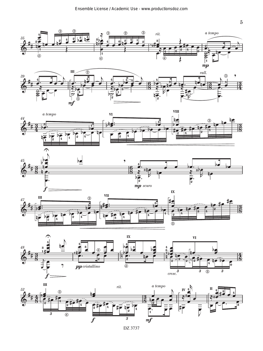 Fantasia Nuorese Fantasia Nuorese Classical Guitar scores gallery preview page 5