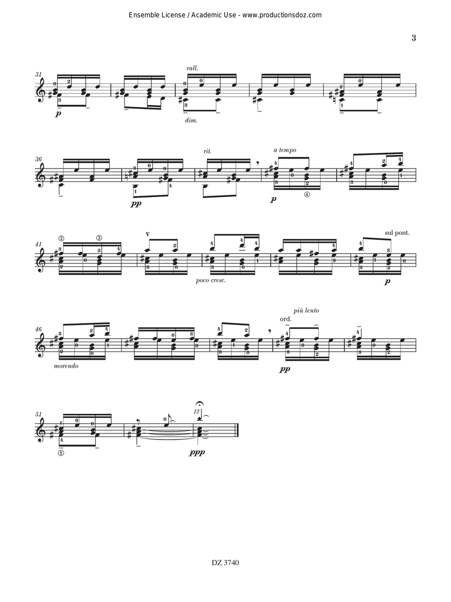 Berceuse e 2 Peças de Presentes de Noel Classical Guitar scores gallery preview page 3