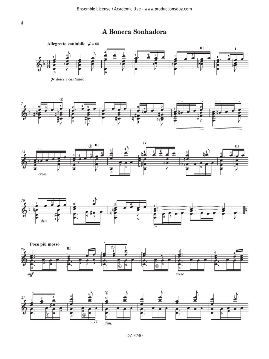 Berceuse e 2 Peças de Presentes de Noel Classical Guitar scores gallery preview page 4
