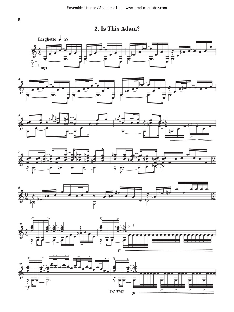 Who is Adam? Who is Adam? Classical Guitar scores gallery preview page 6