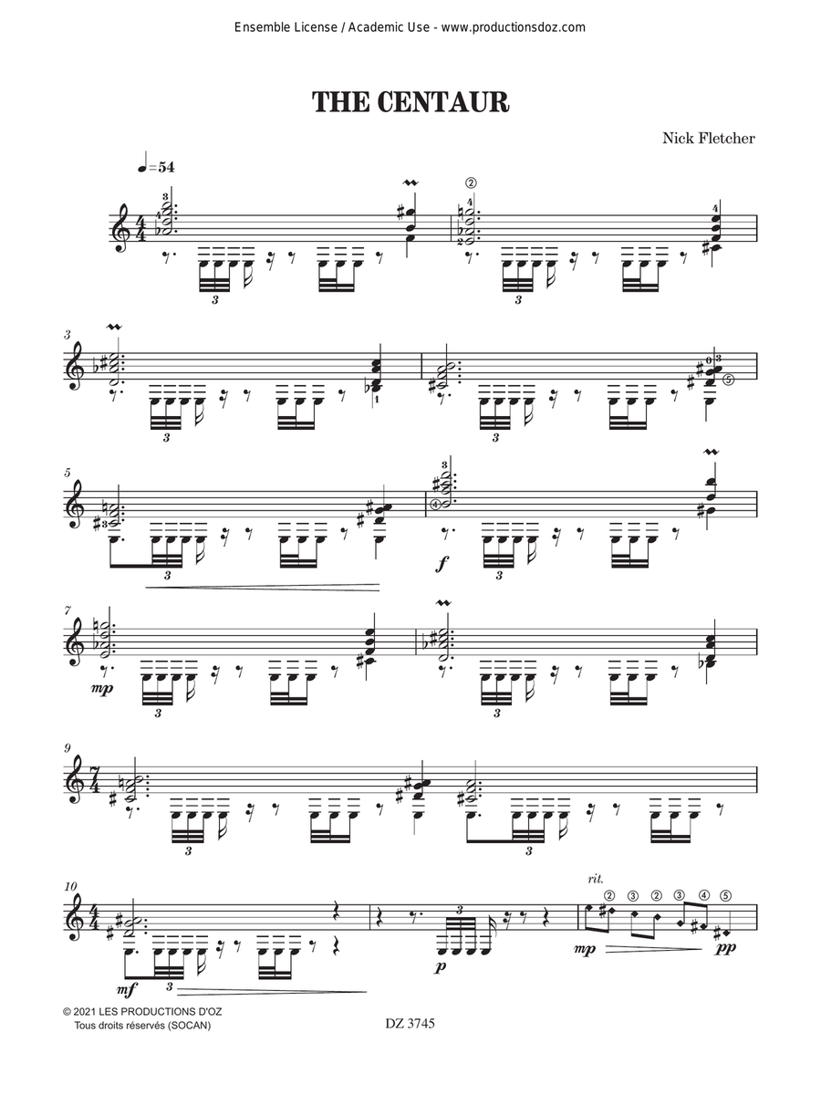 The Centaur The Centaur Classical Guitar scores gallery preview page 3