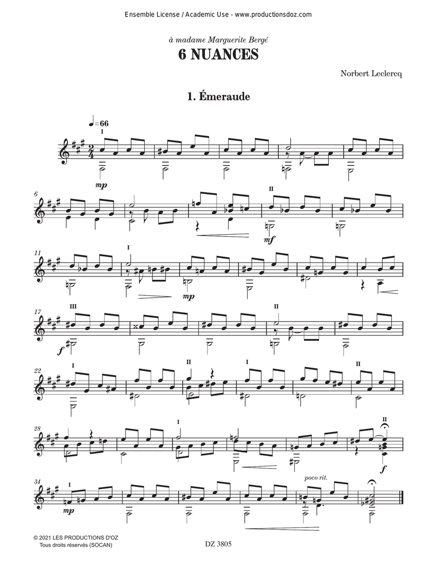 6 Nuances 6 Nuances Classical Guitar scores gallery preview page 3