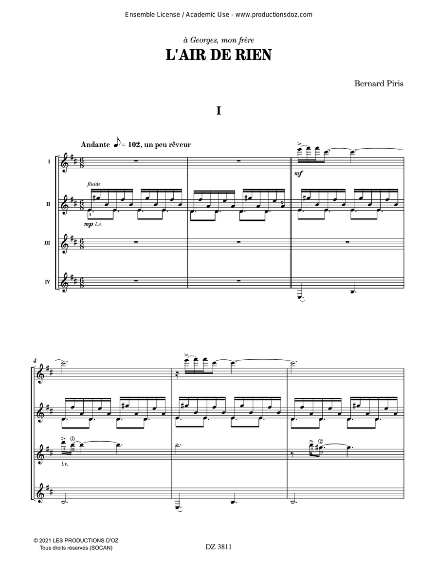 L'Air de rien L'Air de rien Guitar Ensemble scores gallery preview page 3