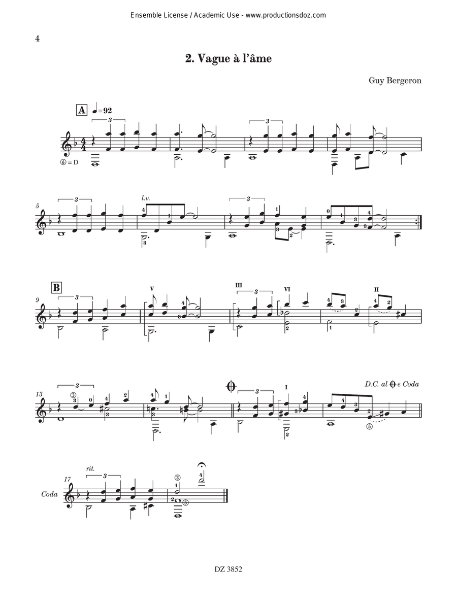 Solo Guitar Works, vol. 1 Classical Guitar scores gallery preview page 4