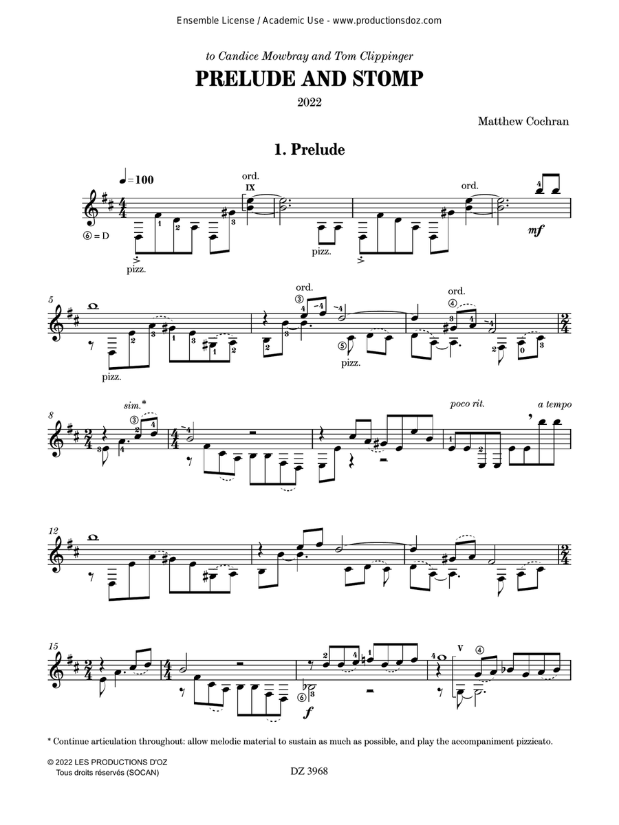 Prelude and Stomp Prelude and Stomp Classical Guitar scores gallery preview page 3