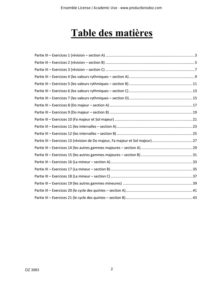 La Méthode Coe de théorie musicale, partie 3 Collection / Songbook scores gallery preview page 2