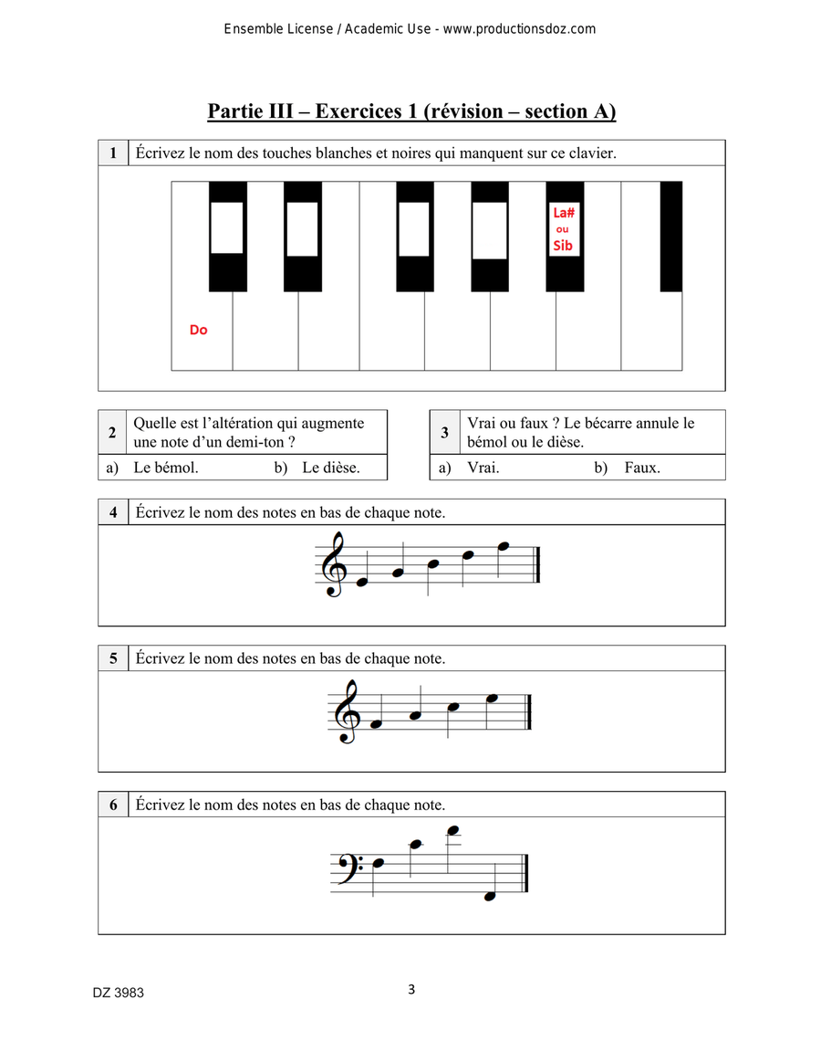 La Méthode Coe de théorie musicale, partie 3 Collection / Songbook scores gallery preview page 3