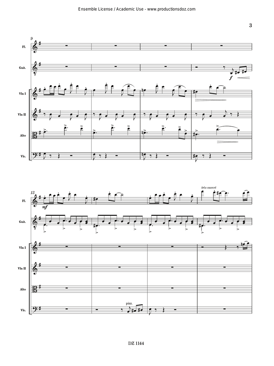 Ponticello Tango Ponticello Tango Flute scores gallery preview page 3