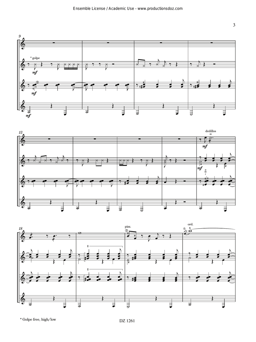 Races, Sliwowitz and Anomalous Smiles Guitar Ensemble scores gallery preview page 3