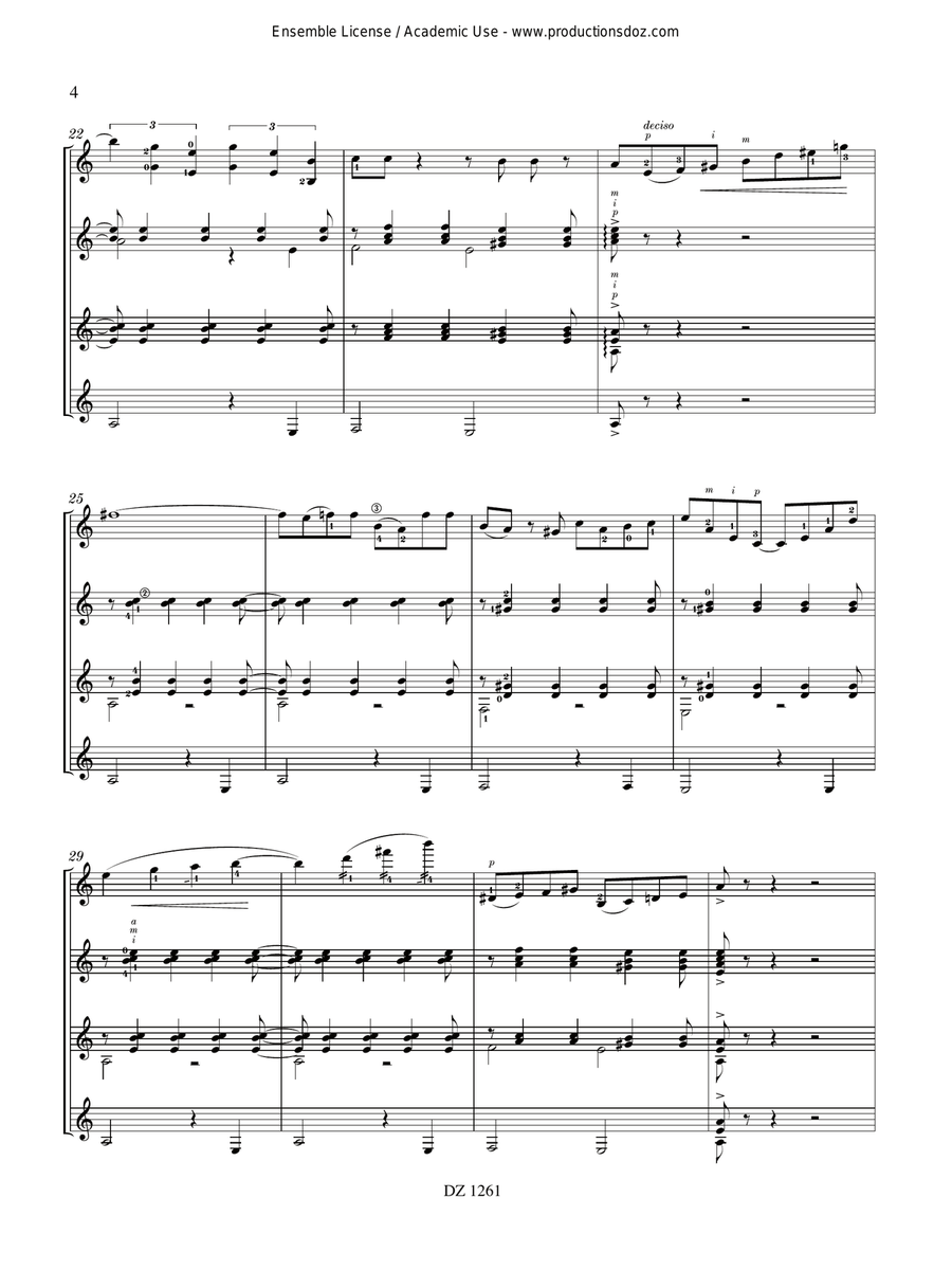 Races, Sliwowitz and Anomalous Smiles Guitar Ensemble scores gallery preview page 4
