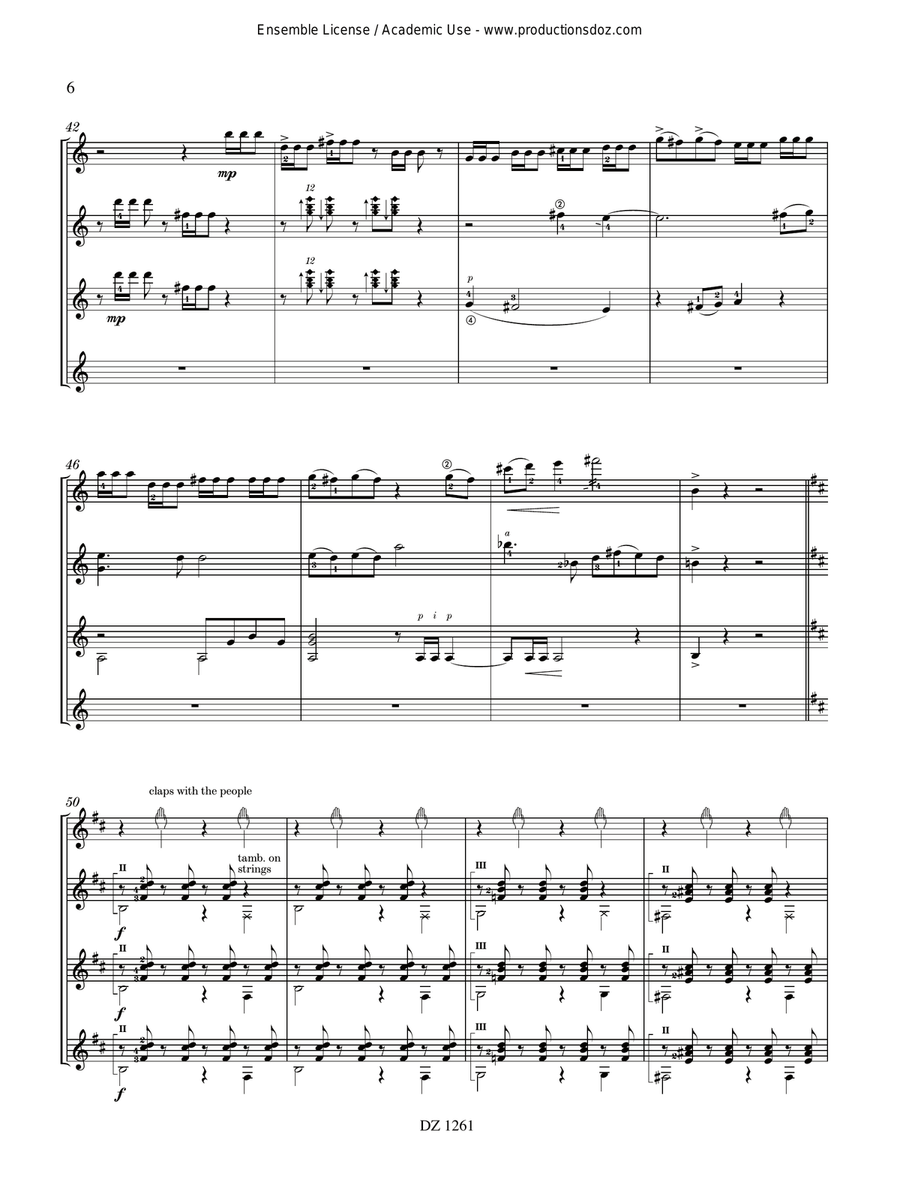 Races, Sliwowitz and Anomalous Smiles Guitar Ensemble scores gallery preview page 6
