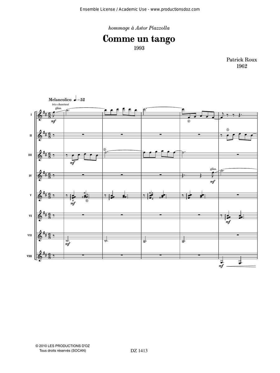 Comme un tango Comme un tango Classical Guitar scores gallery preview page 3