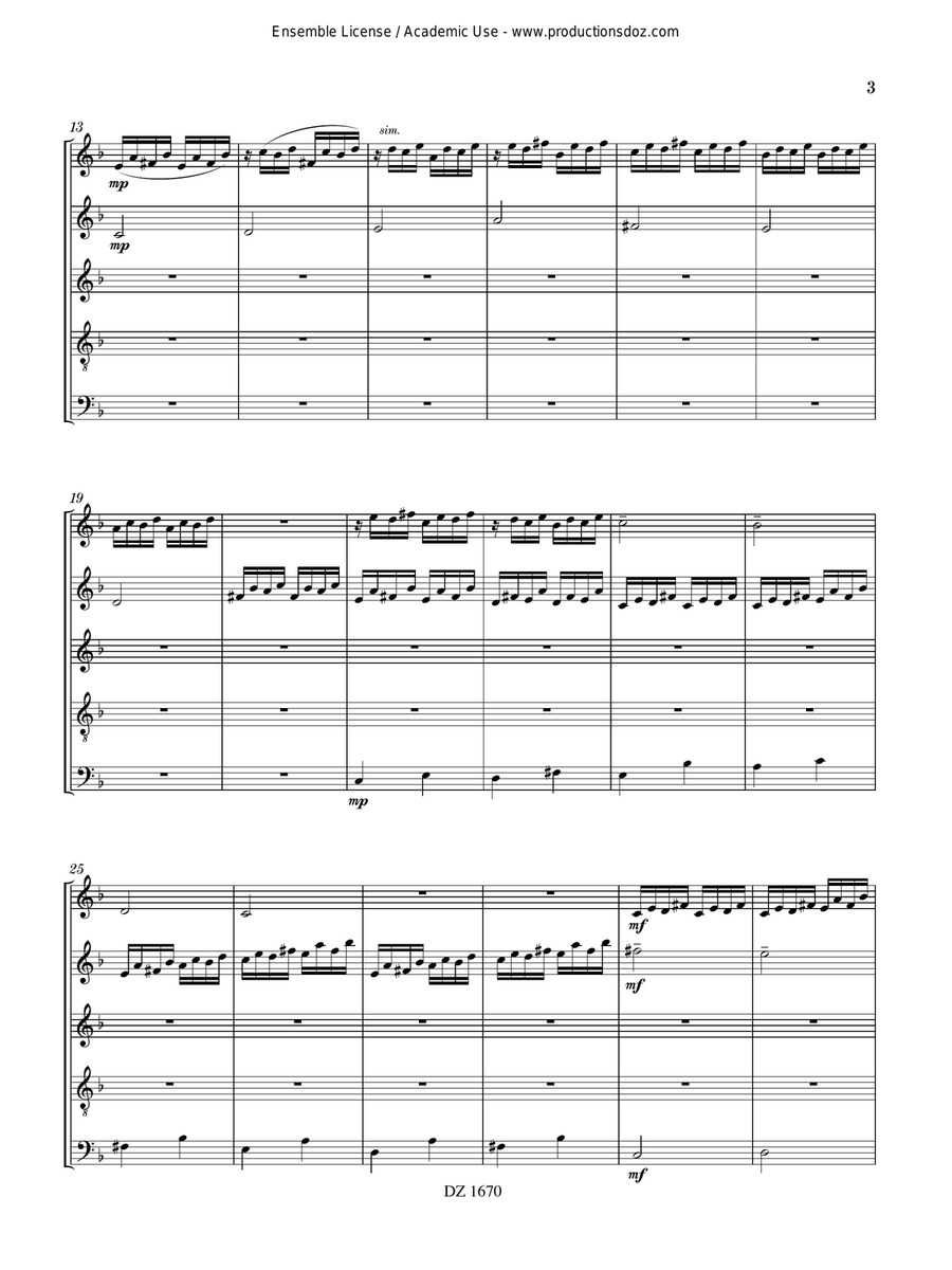 3 pièces 3 pièces Orchestra scores gallery preview page 3