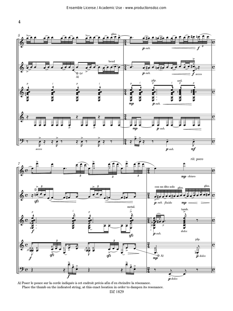 Festival de Paris Festival de Paris Guitar Ensemble scores gallery preview page 4