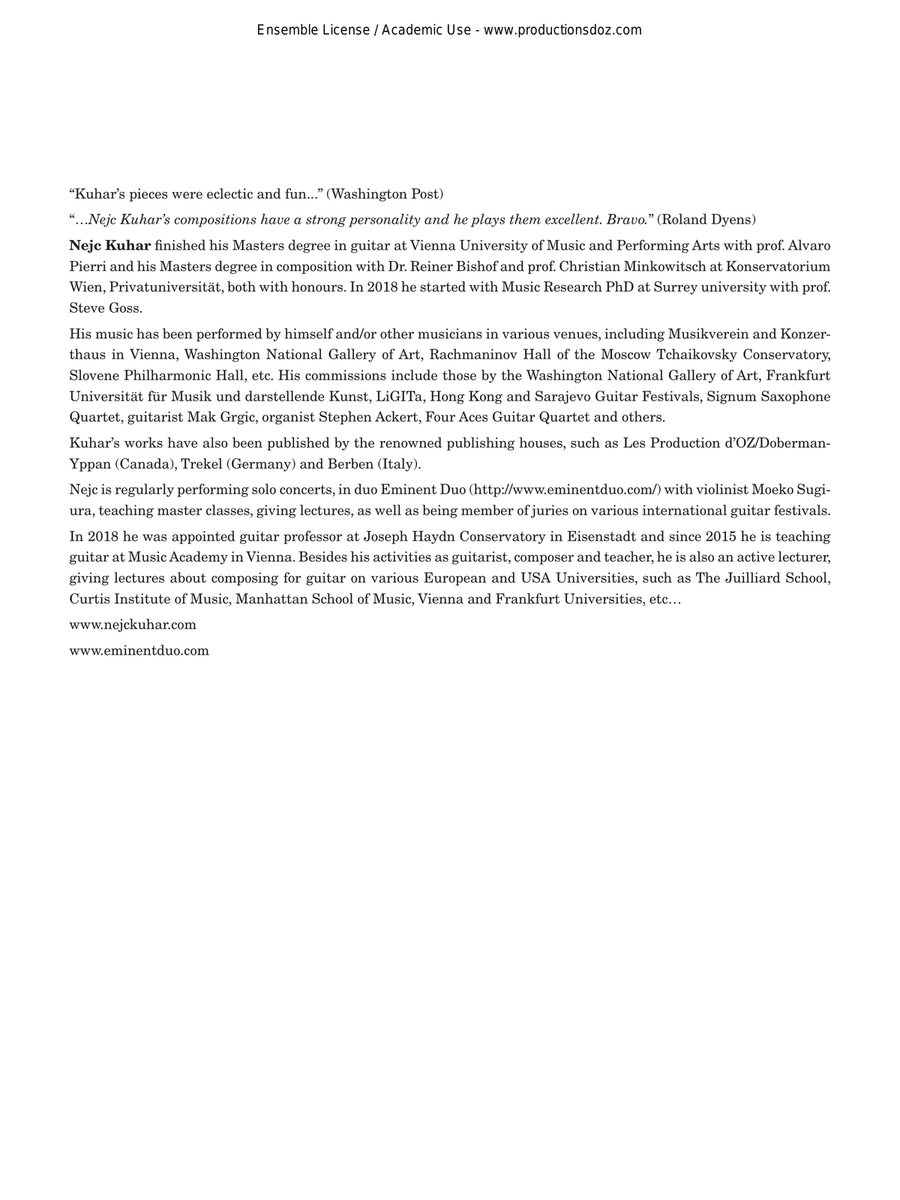 Fugue on a Famous Rock Anthem Guitar Ensemble scores gallery preview page 2