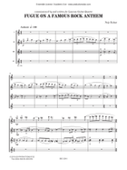 Fugue on a Famous Rock Anthem Guitar Ensemble scores gallery preview page 3