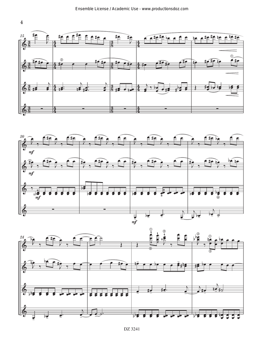Fugue on a Famous Rock Anthem Guitar Ensemble scores gallery preview page 4