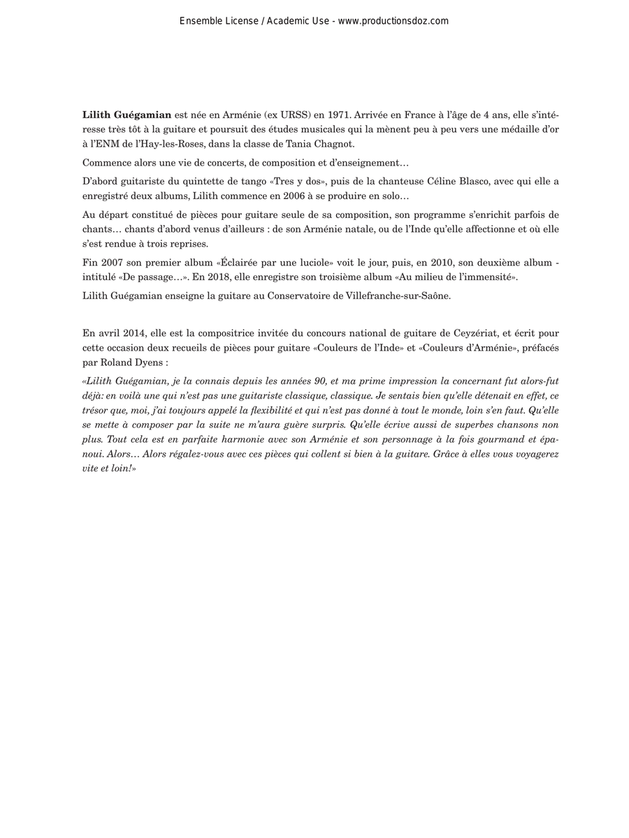 Vestiges d'un château de sable Classical Guitar scores gallery preview page 2