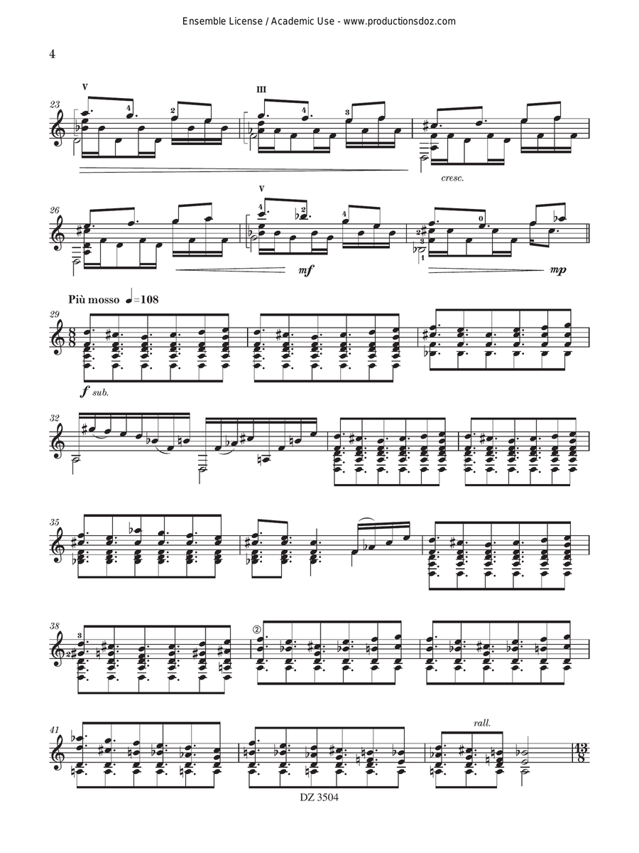 Vestiges d'un château de sable Classical Guitar scores gallery preview page 4