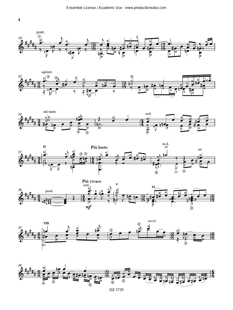 The Transformations of Young Werther Classical Guitar scores gallery preview page 4