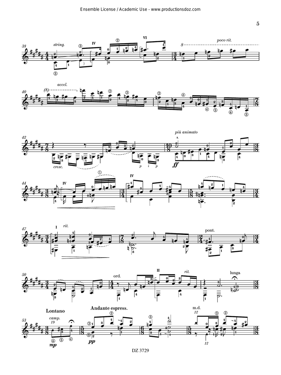 The Transformations of Young Werther Classical Guitar scores gallery preview page 5