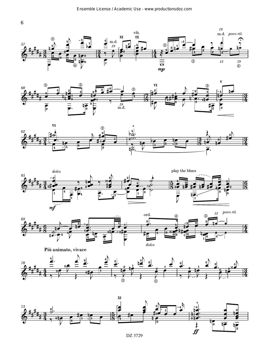 The Transformations of Young Werther Classical Guitar scores gallery preview page 6