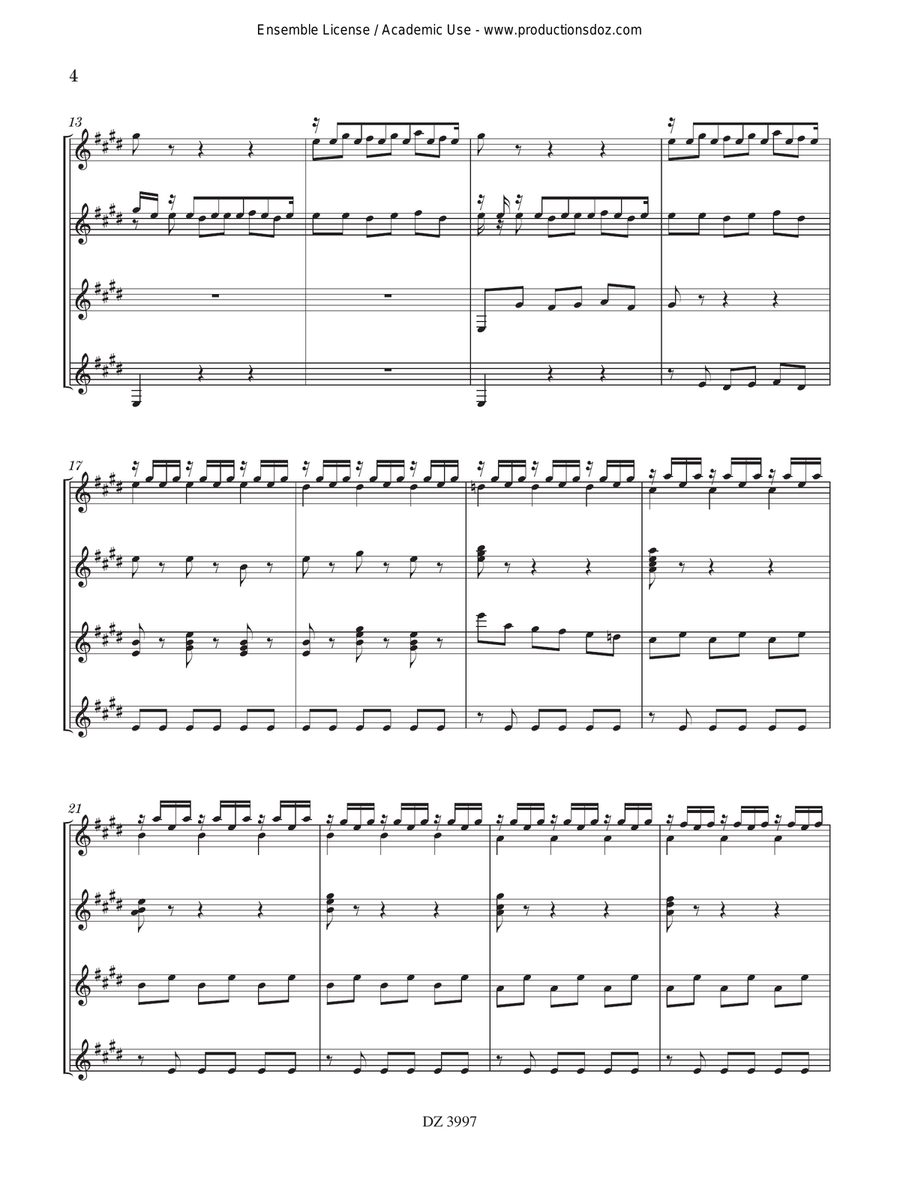 Sinfonia BWV 29 Sinfonia BWV 29 Guitar Ensemble scores gallery preview page 4