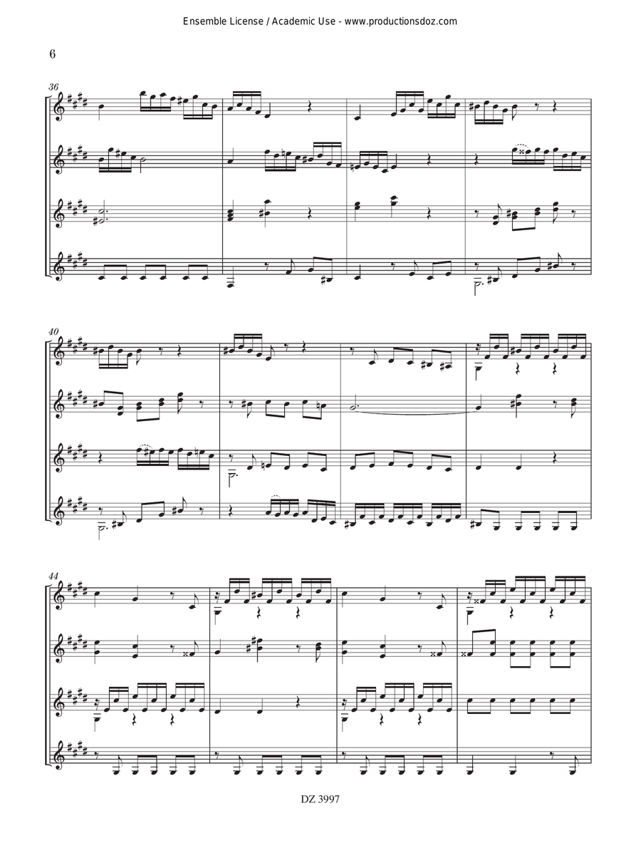 Sinfonia BWV 29 Sinfonia BWV 29 Guitar Ensemble scores gallery preview page 6
